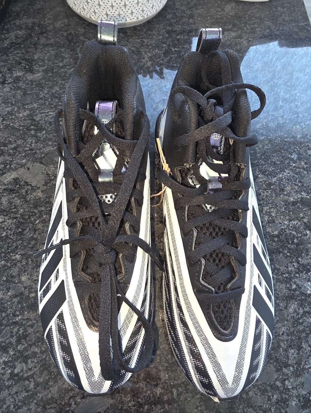 Black and White Youth Athletic Sneakers